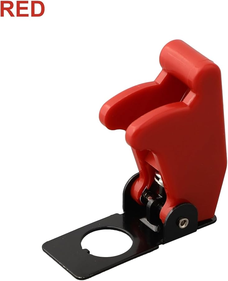 Red LED Toggle Switch with Missile Cover 12V SPST On Off for Car Dashboard Industrial Equipment - Image 4